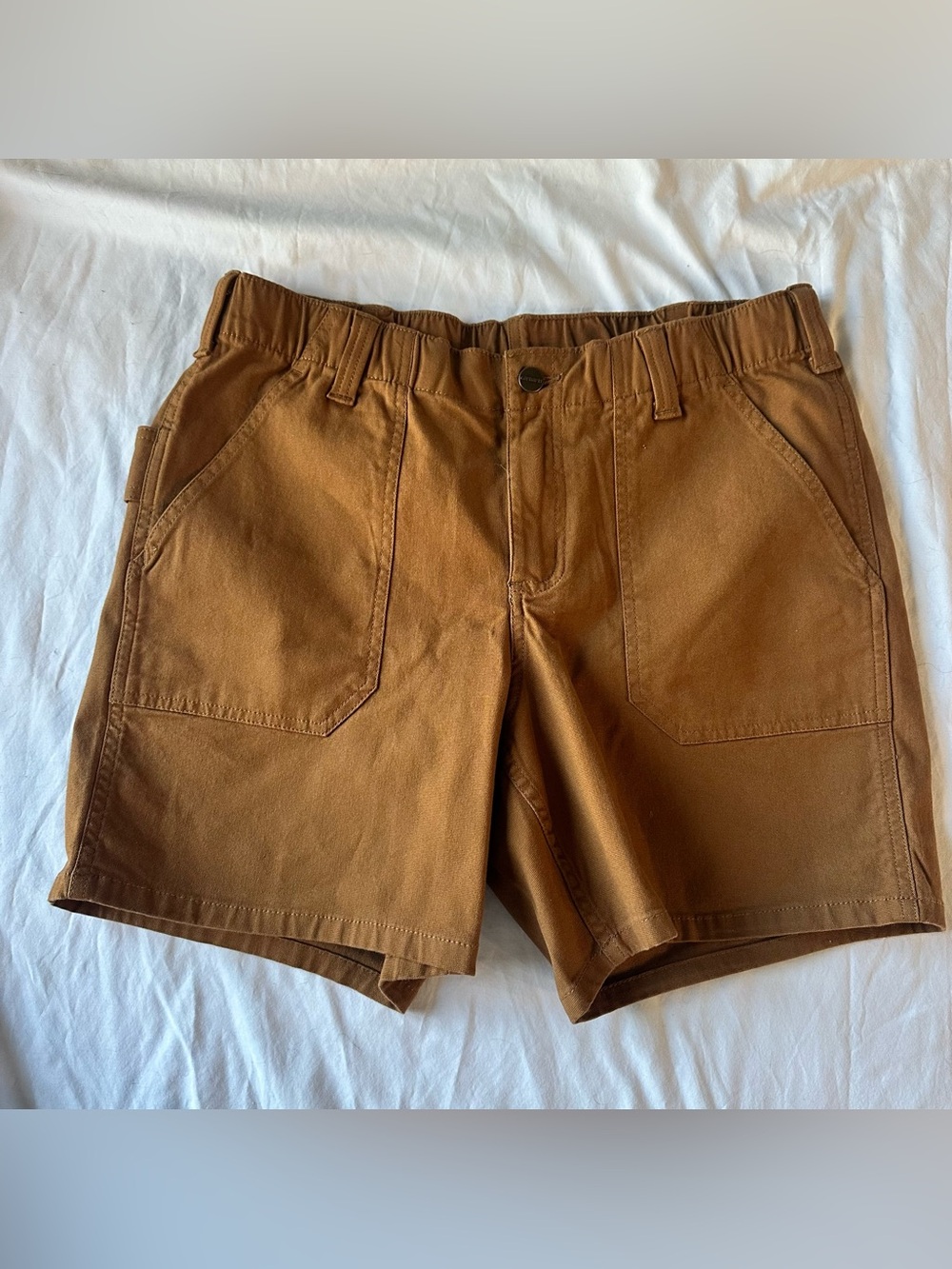 EUC Carhartt Women's Rugged Flex Relaxed Fit Canvas Work Shorts—sz 10